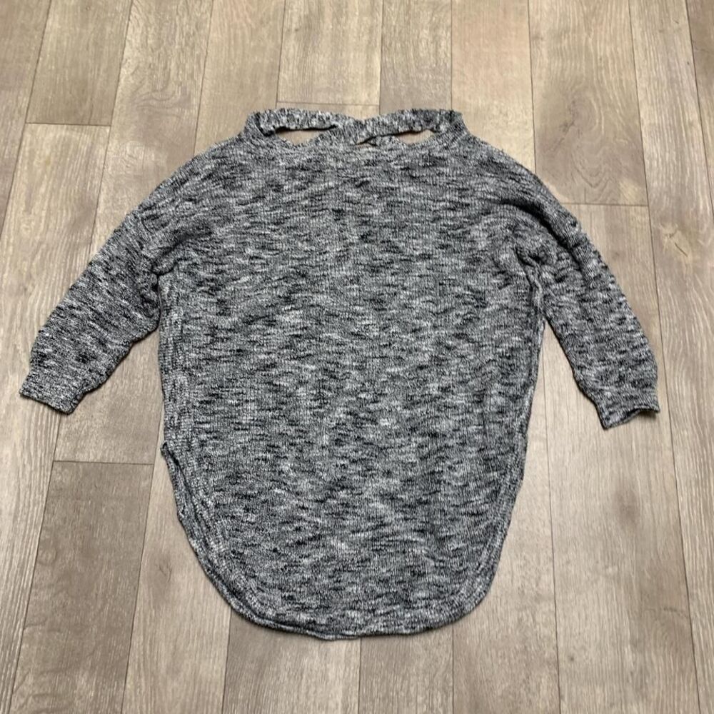 Womens Express Circle Hem Oversized‎ Cross Back Sweater